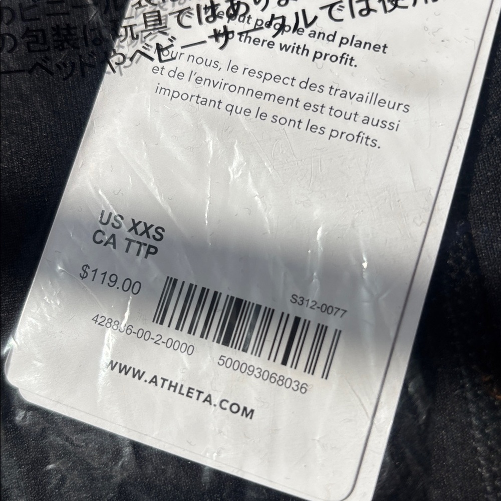 Athleta Altitude Stash Tight in Polartec Power Stretch Black Winter Leggings XXS - Picture 3 of 4